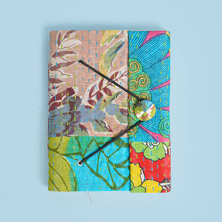 Abstract Diary with Floral Handblock Prints