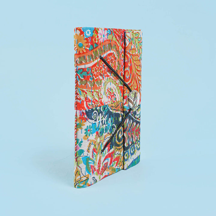 Abstract Diary with Floral Handblock Prints