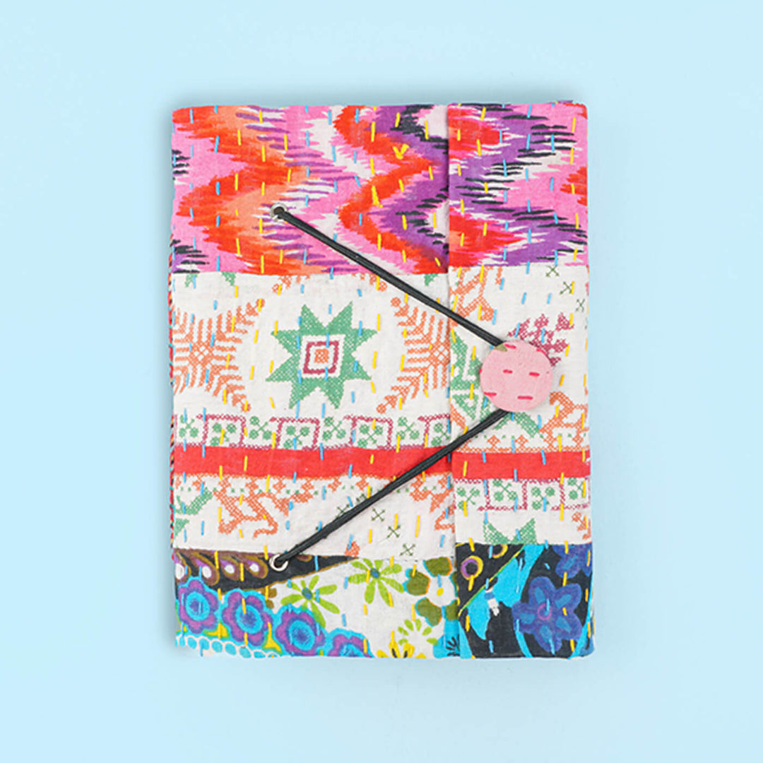 Abstract Diary with Floral Handblock Prints