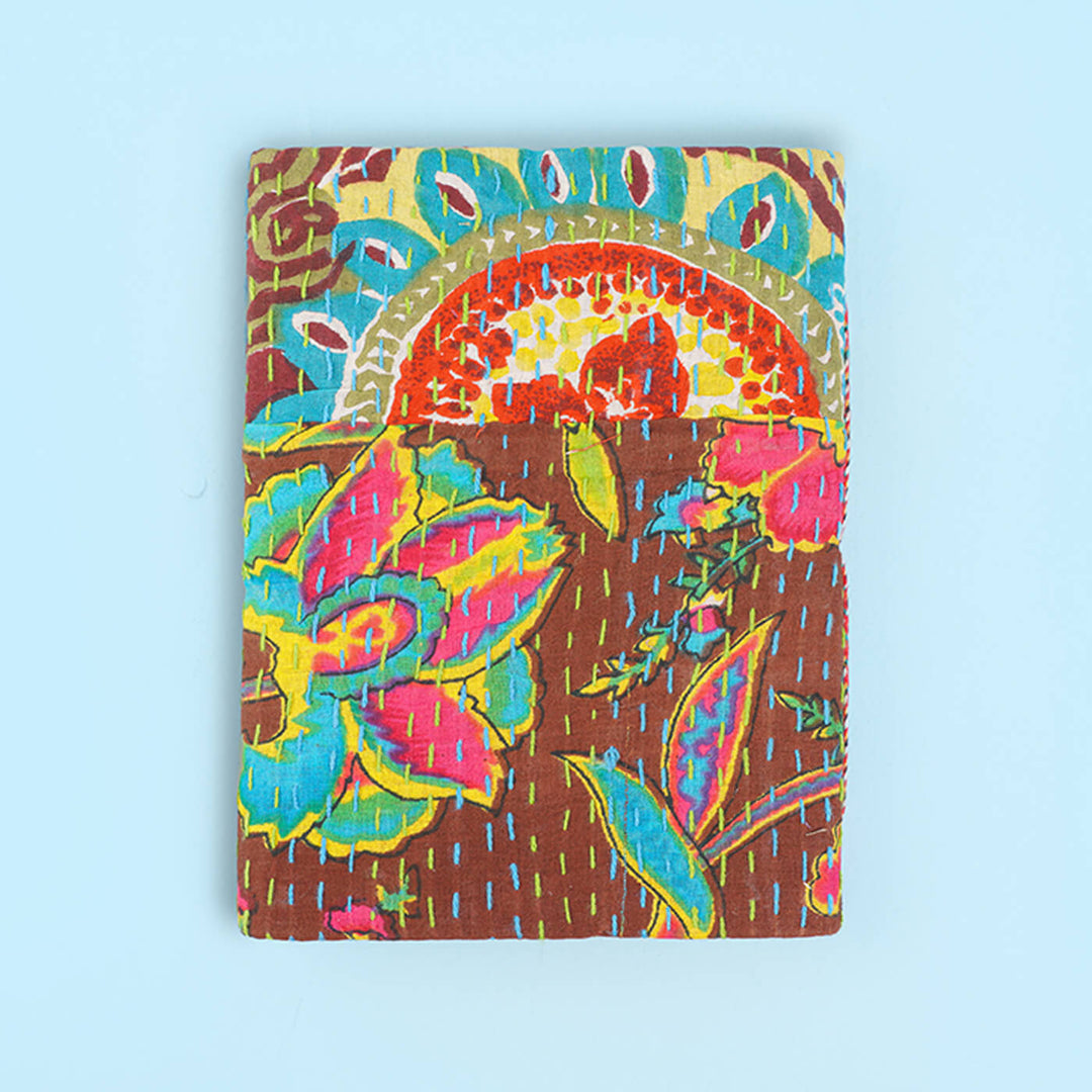 Abstract Diary with Floral Handblock Prints