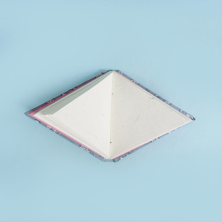 DIY Triangle Diary with Handmade Paper - Set of 2