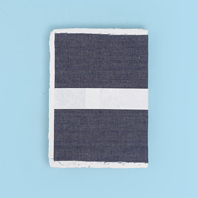 Recycled Denim Diary with Handmade Paper