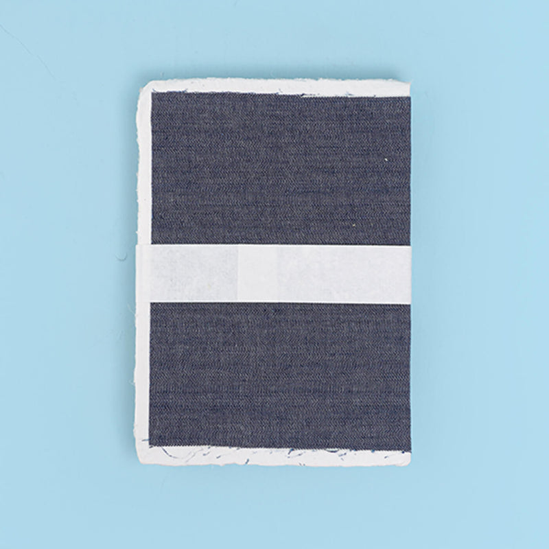 Recycled Denim Diary with Handmade Paper