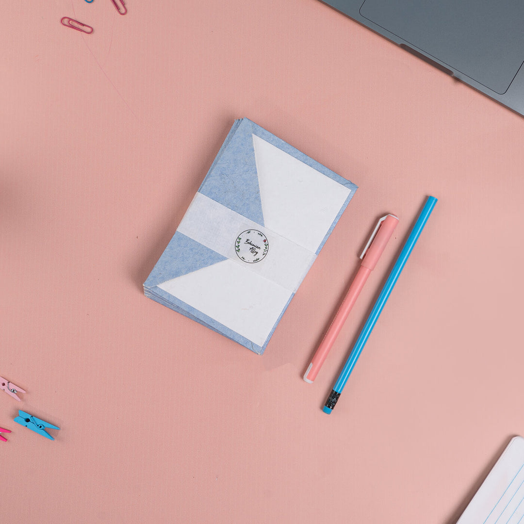 Handmade Paper Envelopes With Cards, Pack of 10