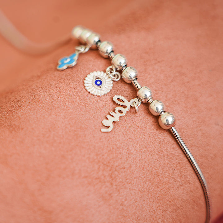 92.5 Silver Charm Tri-Anklets for Adults