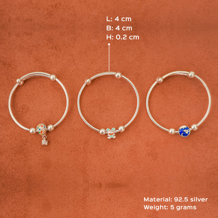Customizable 92.5 Silver Baby Kada