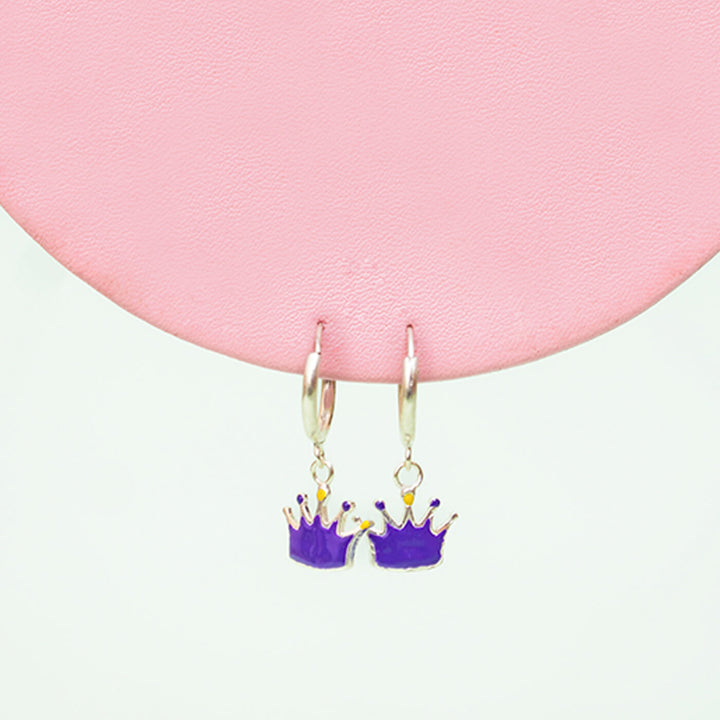 92.5 Silver Kid's Earrings - Crown