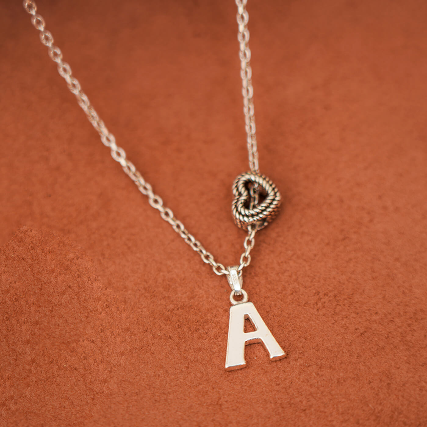 Buy 92.5 Silver Alphabet Heart Pendant Chain for Kids Teenagers