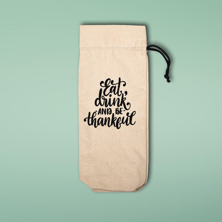 Bottle Cover - Eat, Drink & Thankful - Pack of 2