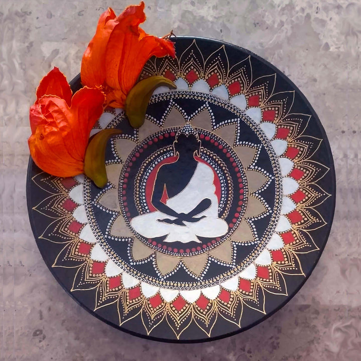 Handpainted Terracotta Wall Plate - Buddha