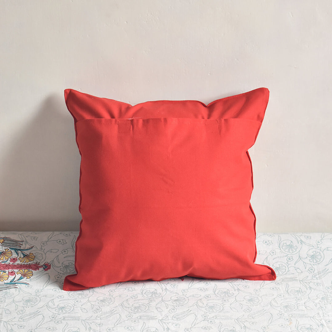 Handpainted Pichwai Art Cotton Cushion Cover - Set of 2