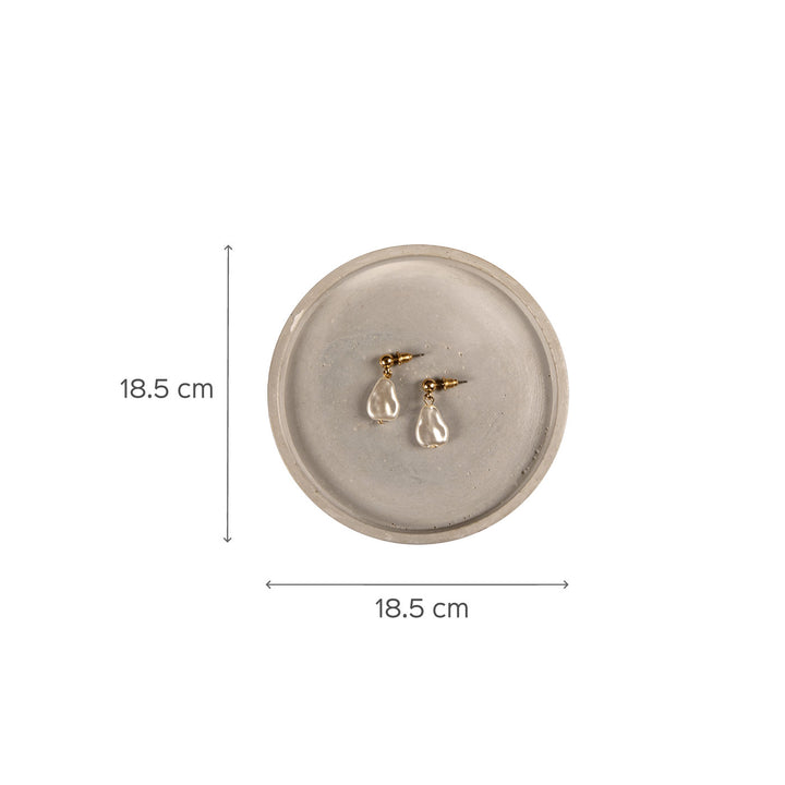 Round Concrete Tray Peach