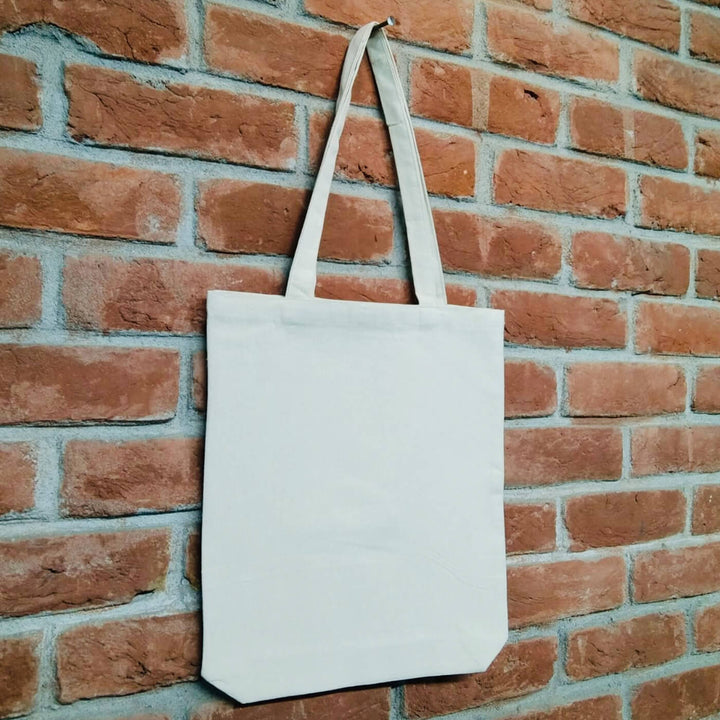 Canvas Bags with Base & Shoulder Handle Plain (17 x 14 inches)