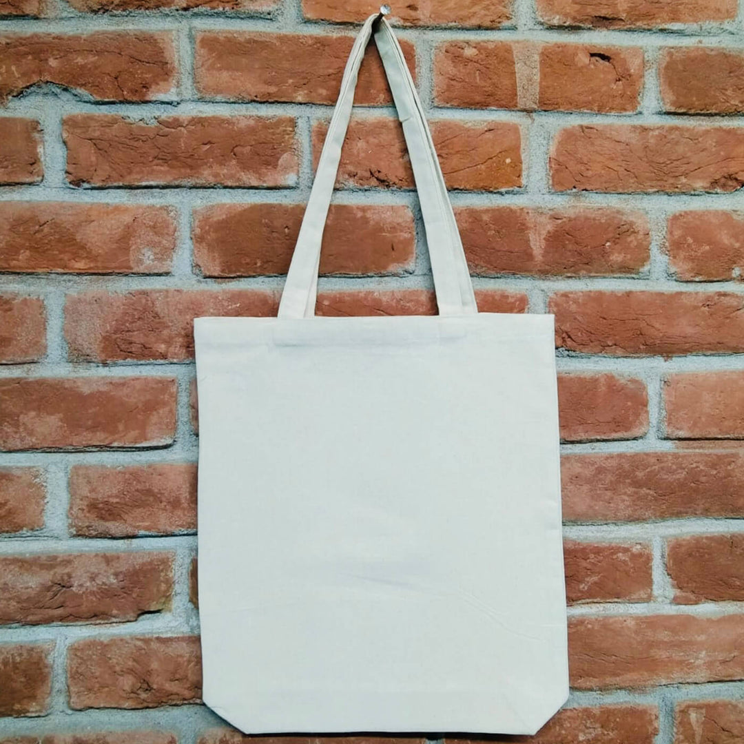 Canvas Bags with Base & Shoulder Handle Plain (17 x 14 inches)