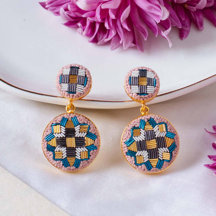 Intricate Woven Cherry Blossom Earrings