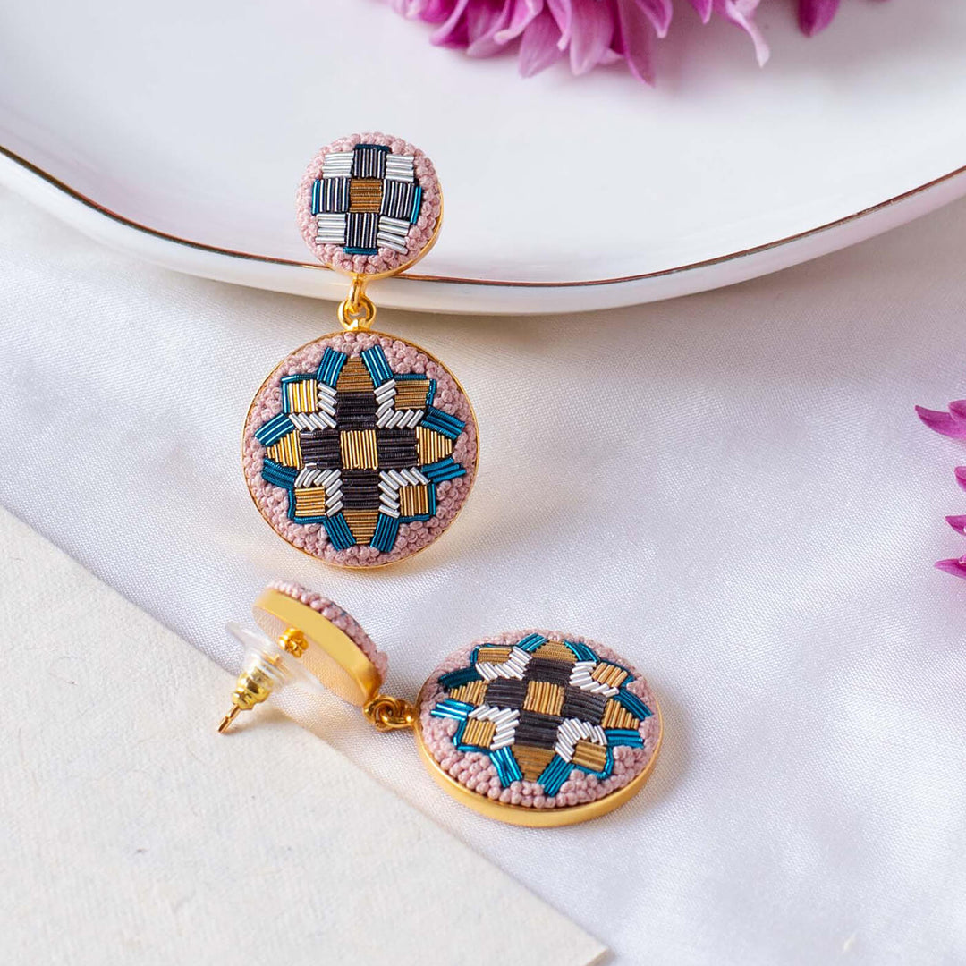 Intricate Woven Cherry Blossom Earrings