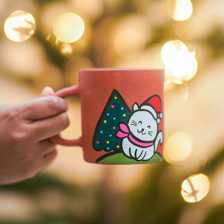 Personalised Terracotta Christmas Mug