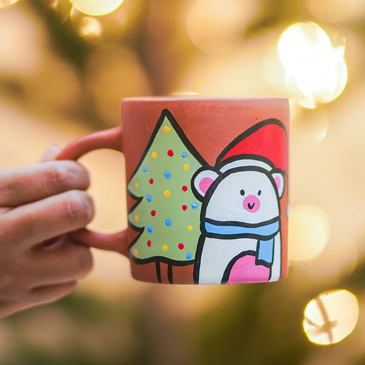 Personalised Terracotta Christmas Mug