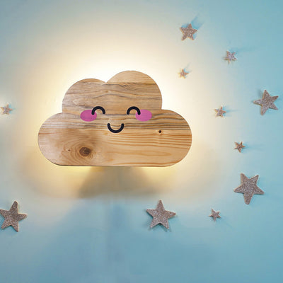 Smiling Cloud Backlit Wall Light for Kids