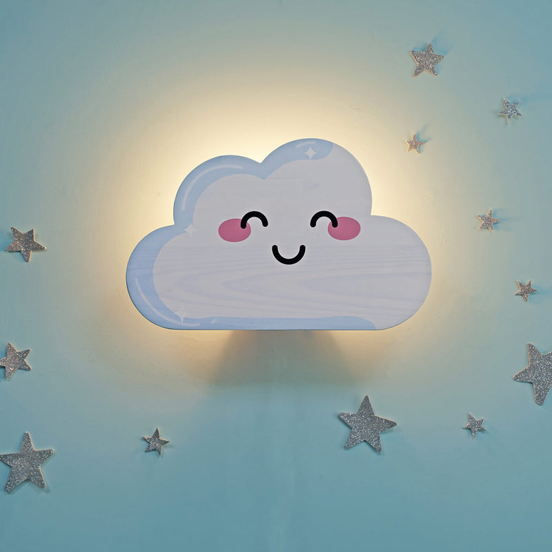 Cheery Cloud Backlit Wall Light for Kids