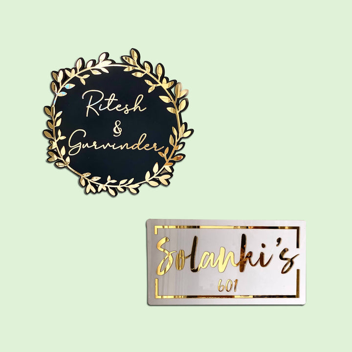Classic Personalised Acrylic Name Plate - Name Personalization Example