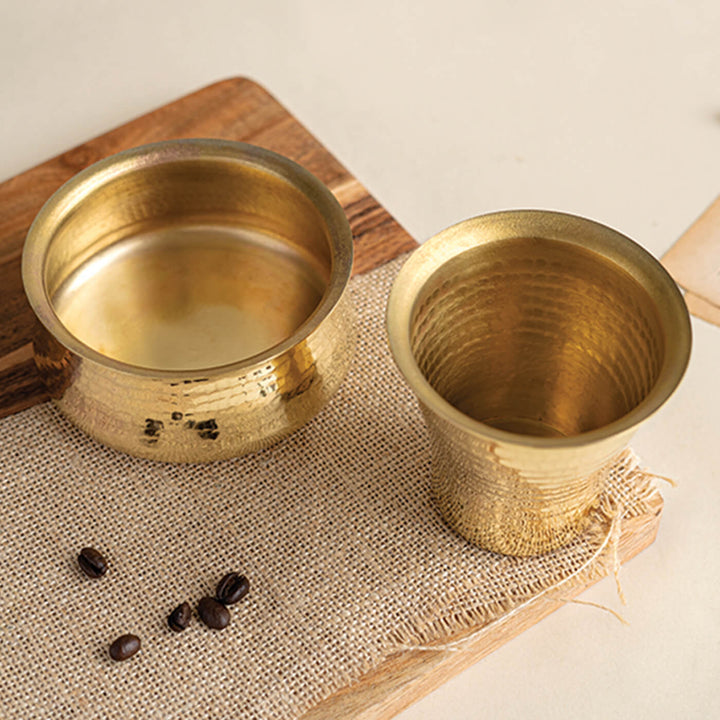 Malabar Davara Brass Coffee Set