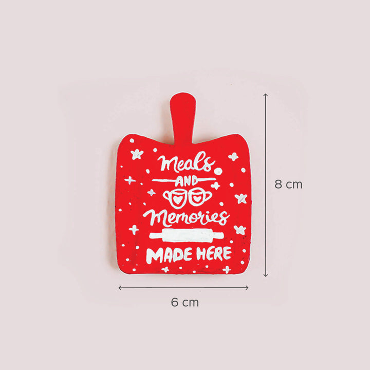 Colourful Hand-Painted MDF Fridge Magnets - Set of 4 - Zwende