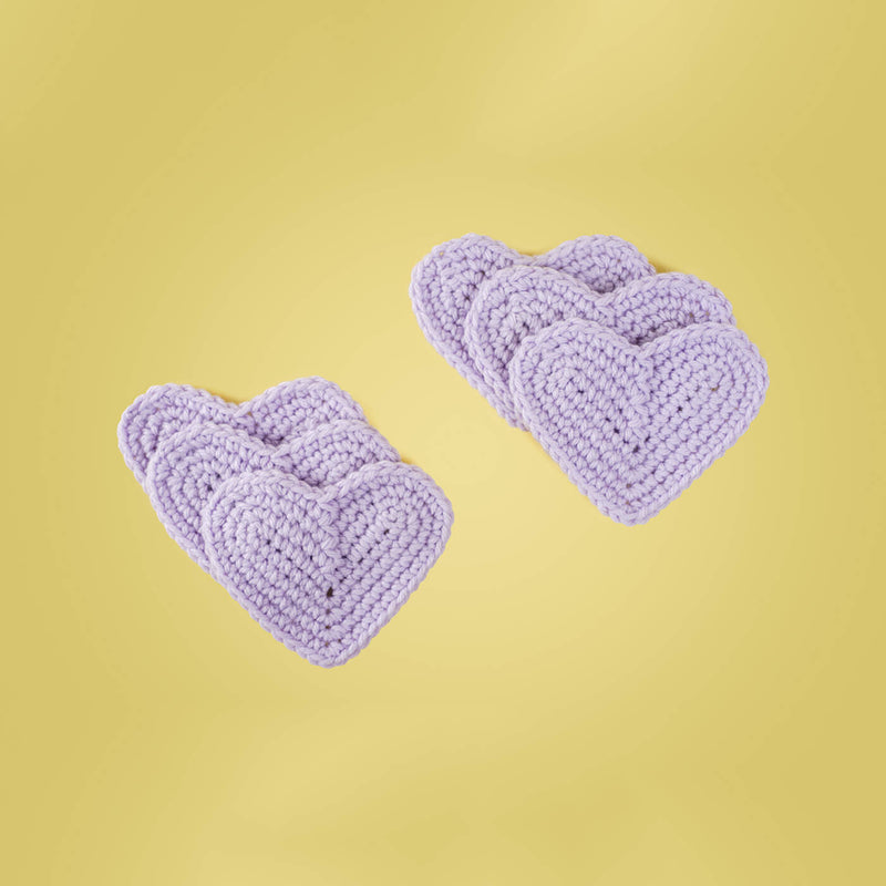 Heart-shaped Crochet Coasters