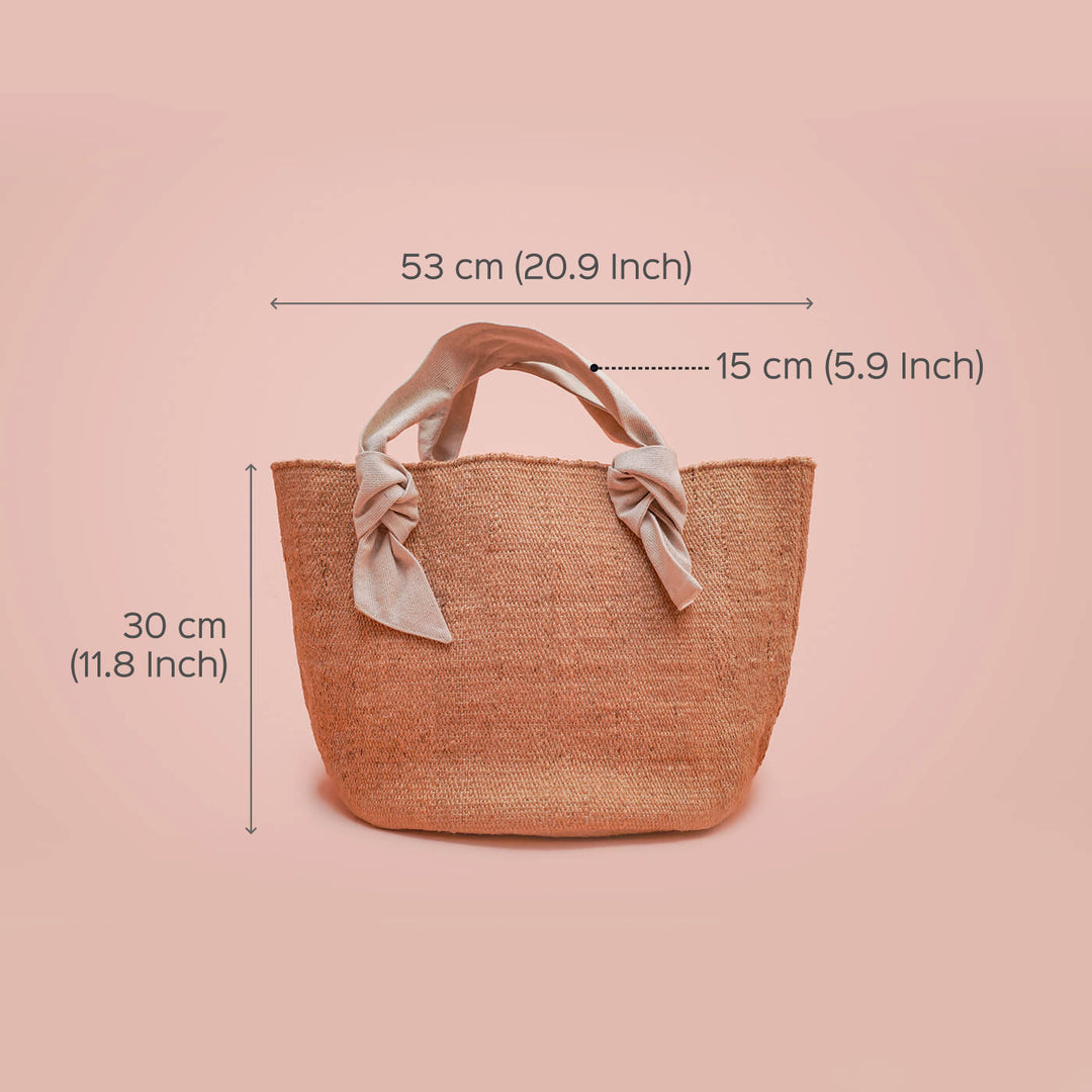 Jute Tote with Cotton Handles