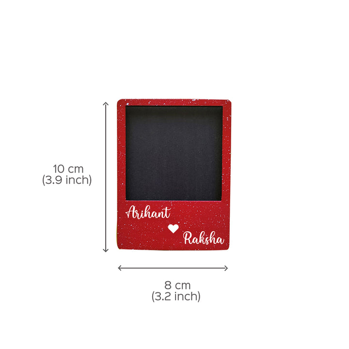 Handcrafted Personalized Polaroid Photo Frame Couple Fridge Magnet - Zwende