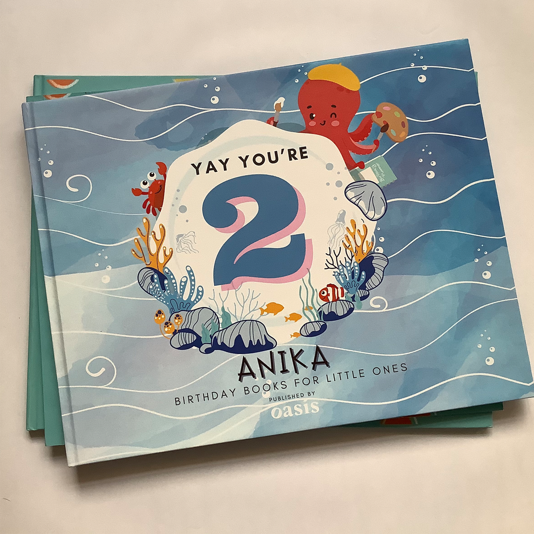 Personalized Birthday Book - Yay you're Two