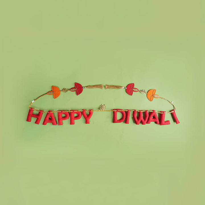 Handmade Decorative Tassled Happy Diwali Toran