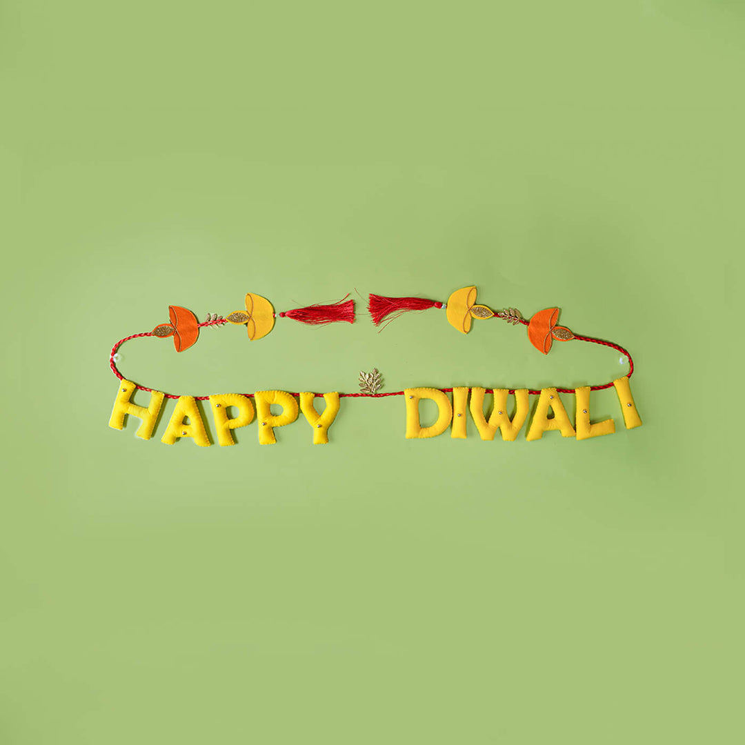 Handmade Festive Tassled Happy Diwali Toran