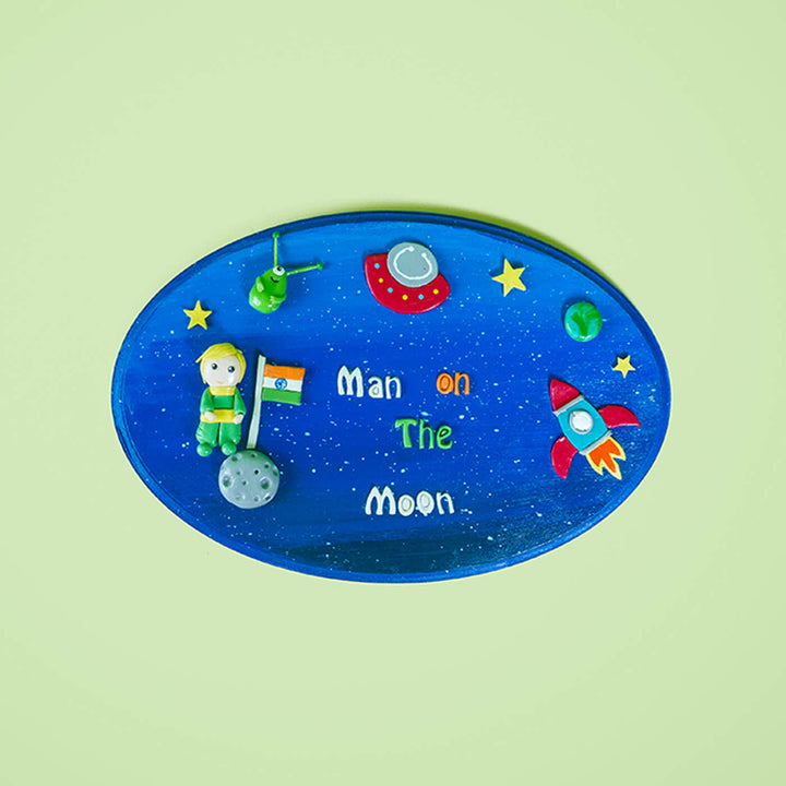 "Man on the Moon" Customizable Nameboard