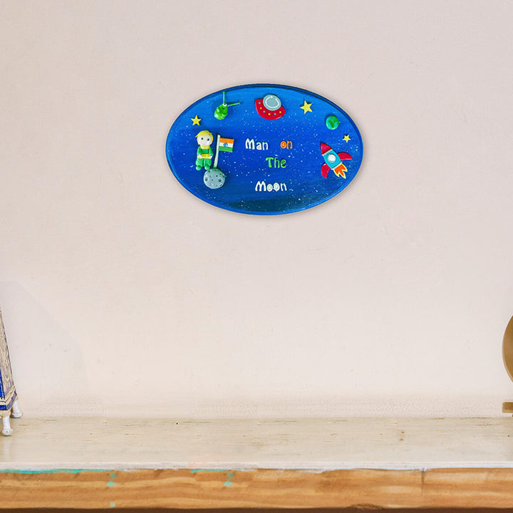 "Man on the Moon" Customizable Nameboard
