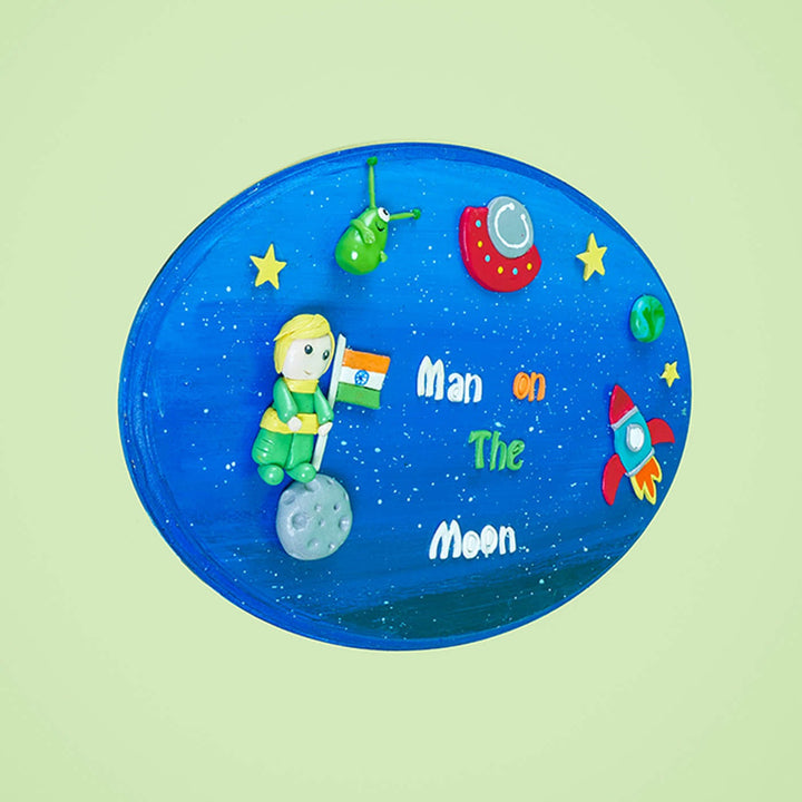 "Man on the Moon" Customizable Nameboard