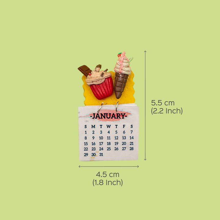 Cupcake & Ice cream 2024 Clay Calendar Magnet