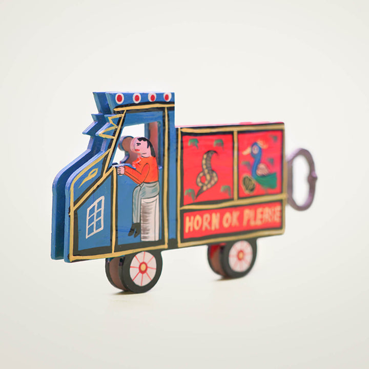Hand-Painted Lorry Bottle Opener - Blue