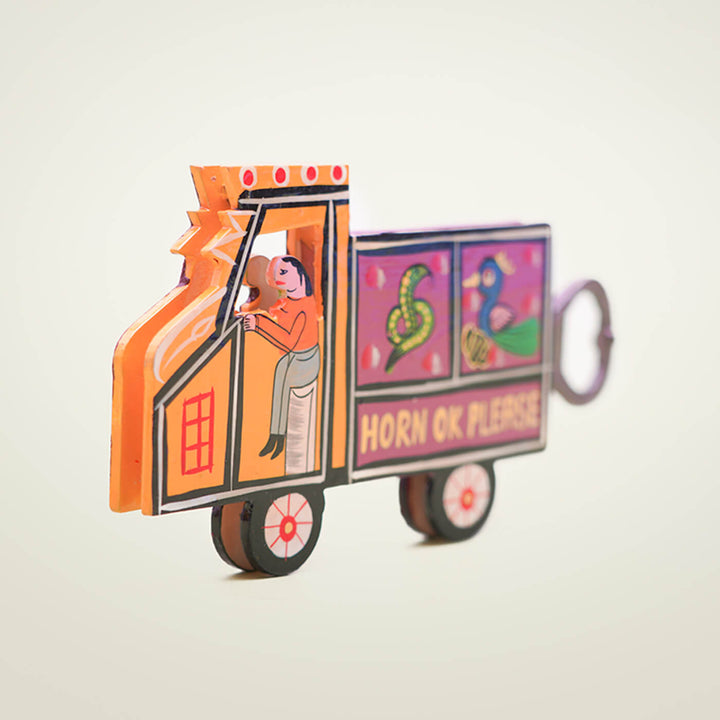 Hand-Painted Lorry Bottle Opener - Yellow