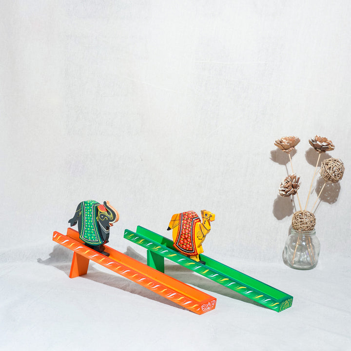 Set of 2 - Animal Walking Toys- Camel & Elephant
