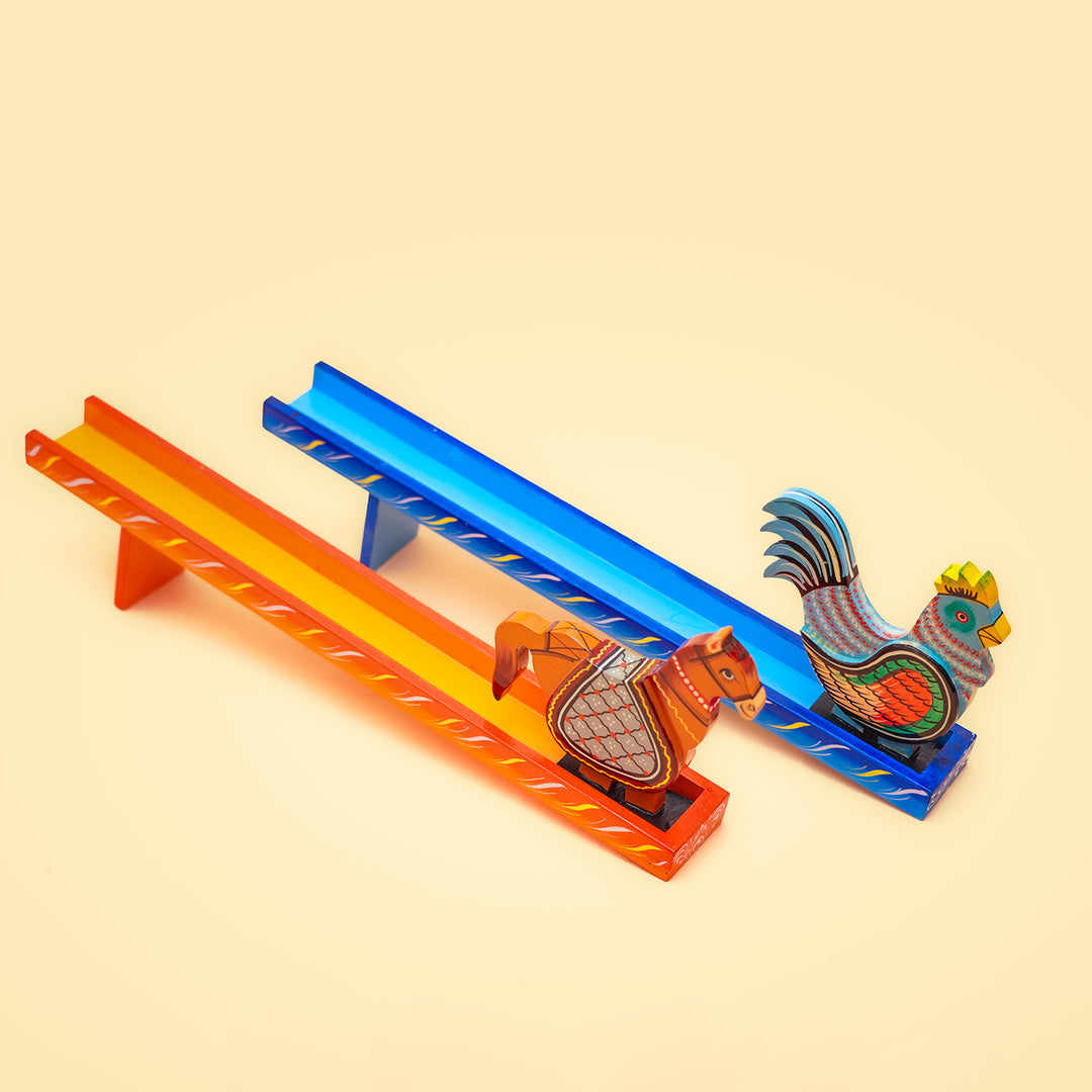 Set of 2 - Animal Walking Toys- Horse & Rooster - Zwende