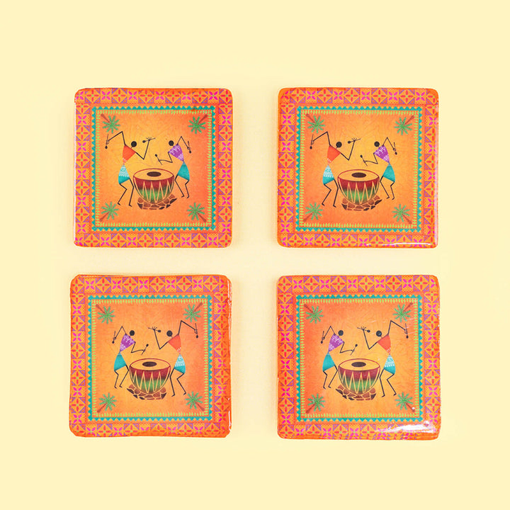 Decoupage Coaster And Tray Set