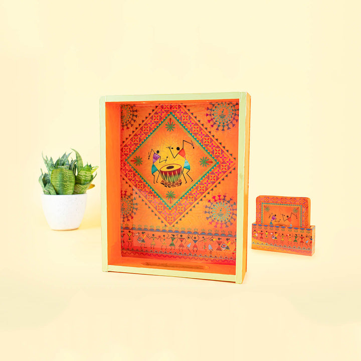 Decoupage Coaster And Tray Set