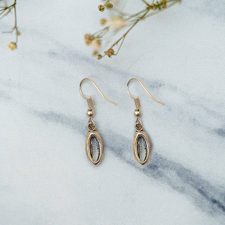 Cowrie Shell Silver Earrings