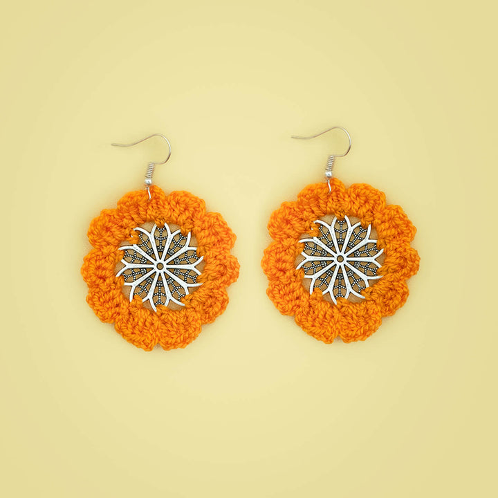 Handmade Crochet Chakra Earrings