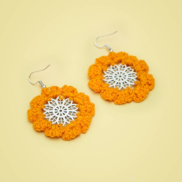Handmade Crochet Chakra Earrings