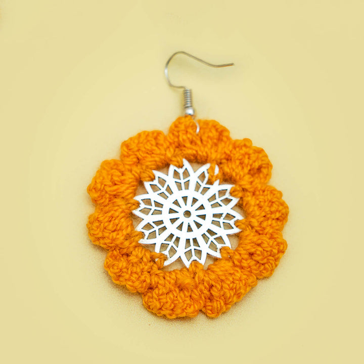 Handmade Crochet Chakra Earrings
