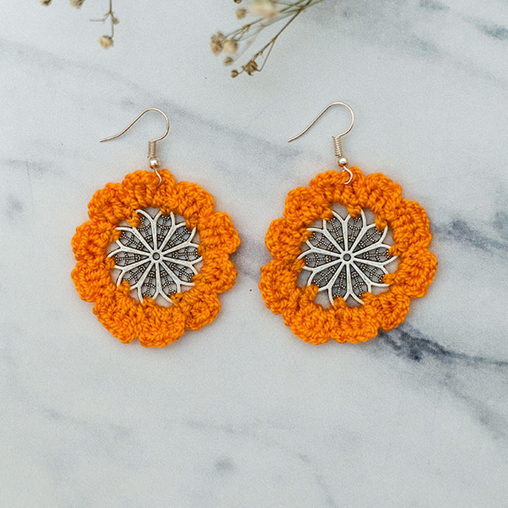Handmade Crochet Chakra Earrings