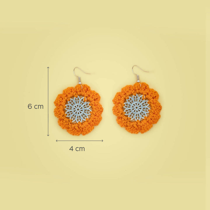 Handmade Crochet Chakra Earrings