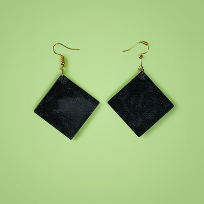 Vibrant Dot Art Rhombus Mandala Earrings